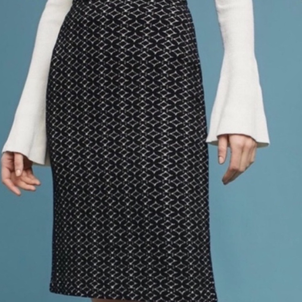 NWOT Maeve for Anthropologie Samantha Pencil Skirt Black and Grey Size Small